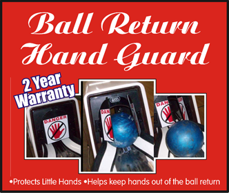 Ball Return Safety Door  Helps keep hands out of ball return  Perfect fit for your Brunswick 2000 Ball Hoods Will fit other style hood.